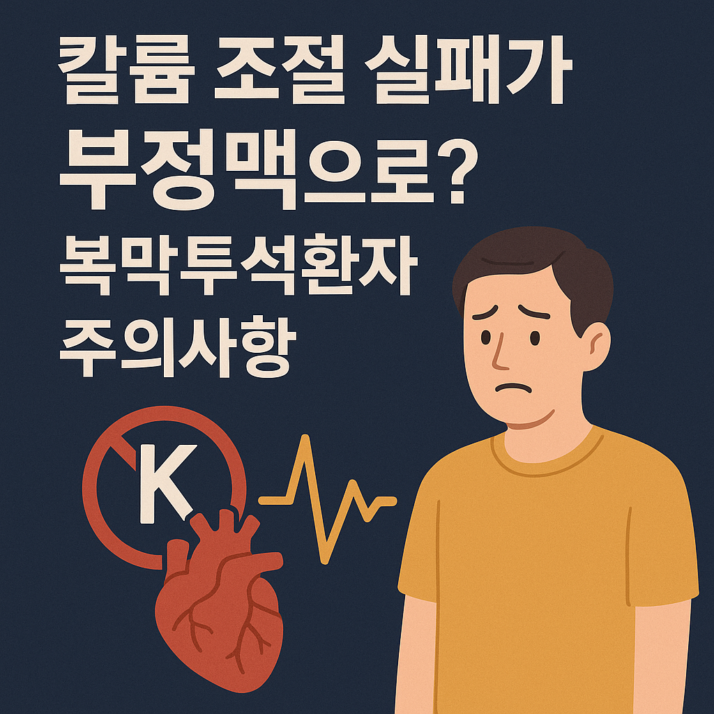 칼륨 조절 실패가 부정맥으로? 복막투석환자 주의사항