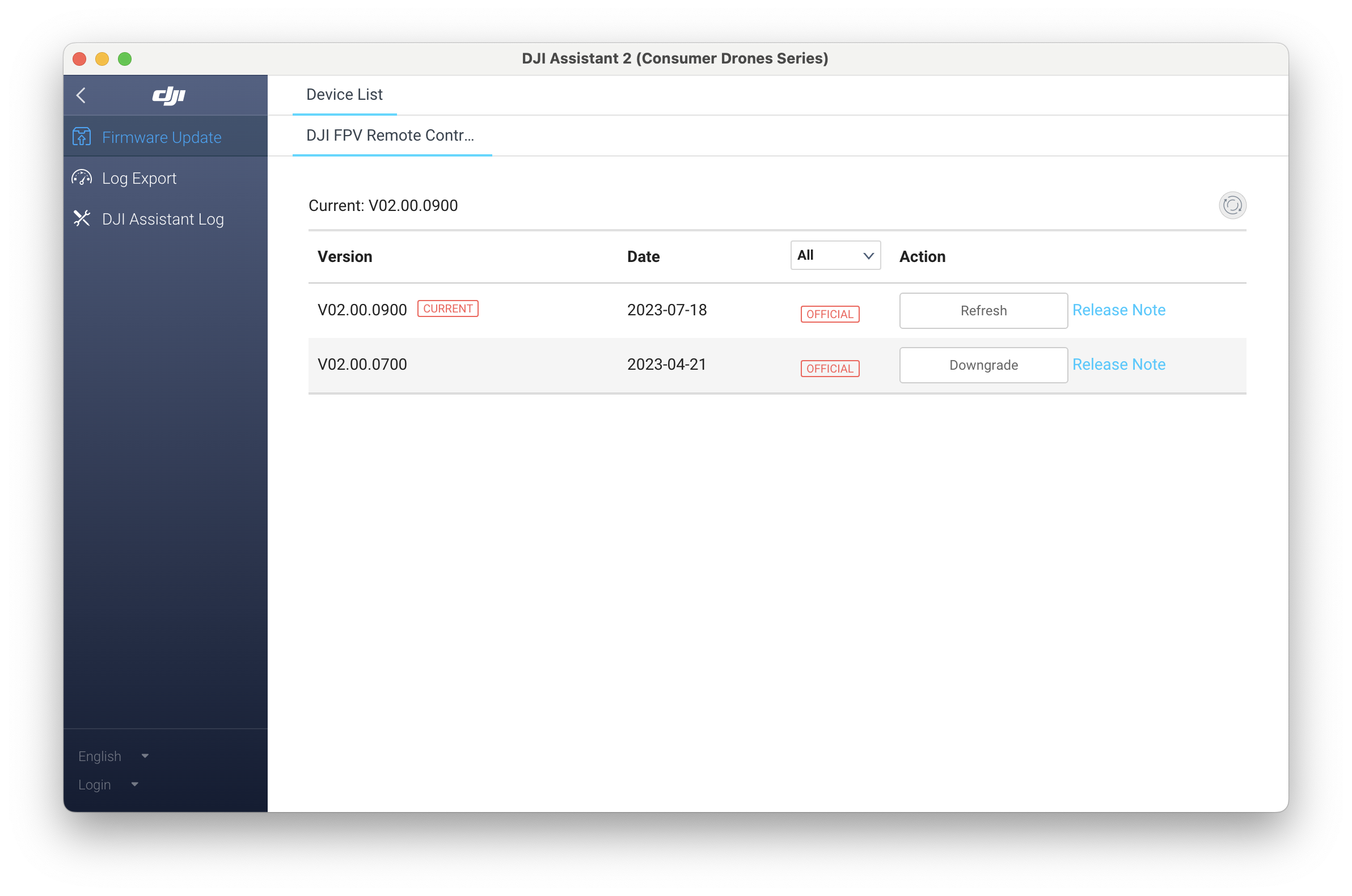 DJI 드론 펌웨어 컴퓨터 업데이트 DJI Assistant 2 이미지 12