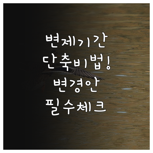 개인회생 변제 기간 줄이는 법 및 변..