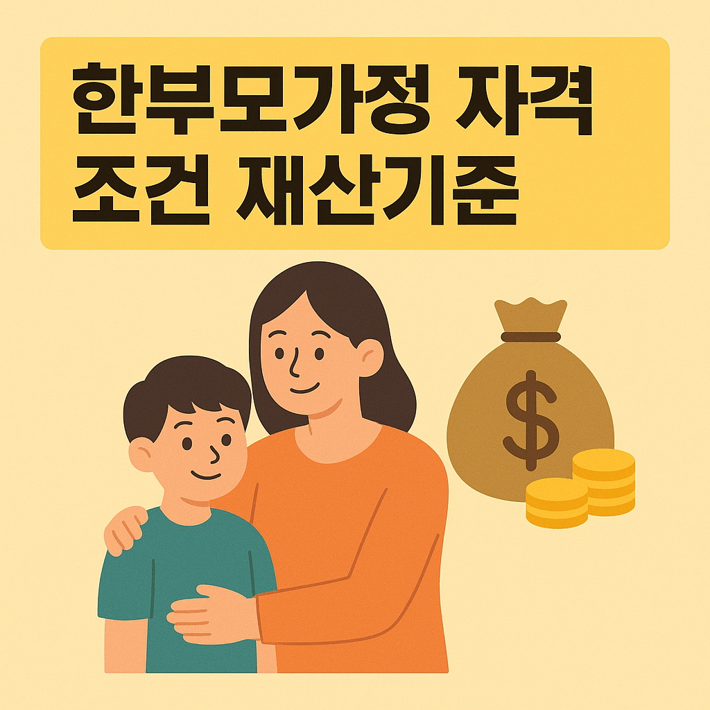 한부모가정 자격조건 재산 기준, 내 집/자동차는 어떻게 될까? 지원 탈락 방지 가이드
