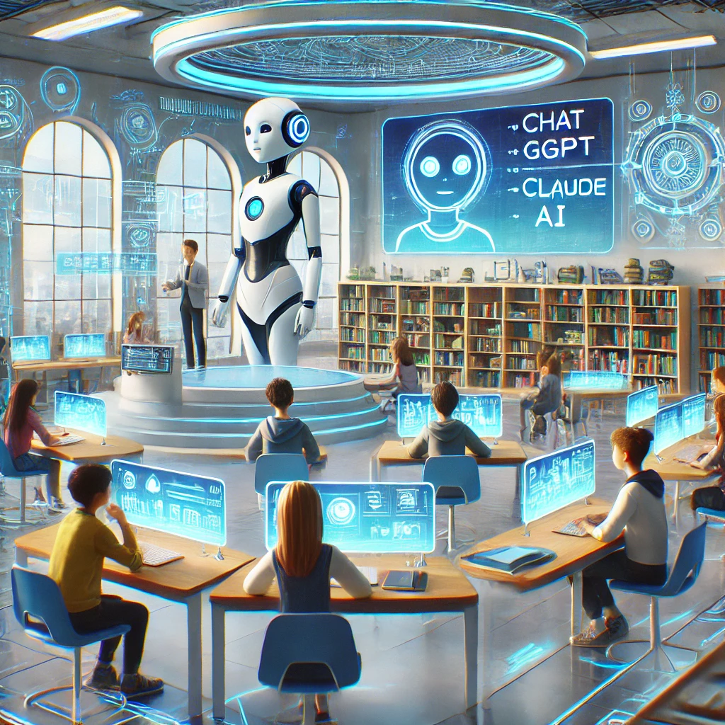 학생과 교사가 AI를 활용해 학습하는 미래형 교육 환경