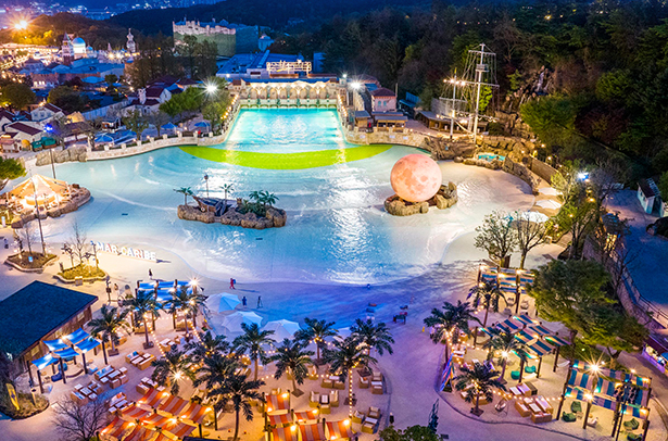 캐리비안베이 마르카리베 카페 전경