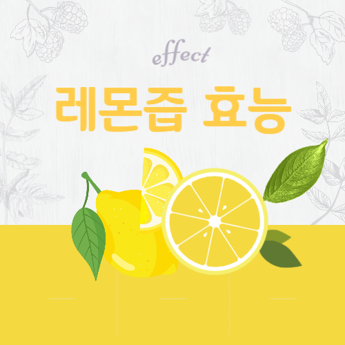 레몬즙 효능