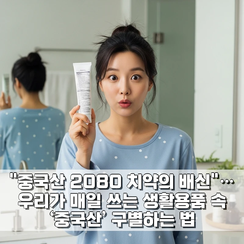 "중국산 2080 치약의 배신"… 우리가 매일 쓰는 생활용품 속 ‘중국산’ 구별하는 법