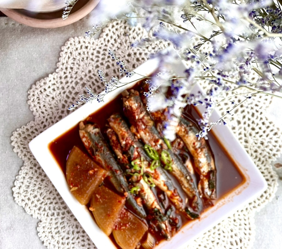 양미리 무 찜