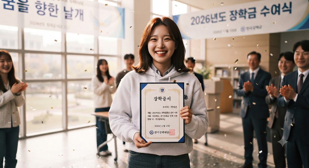 전액 장학금 받은 여학생의 모습