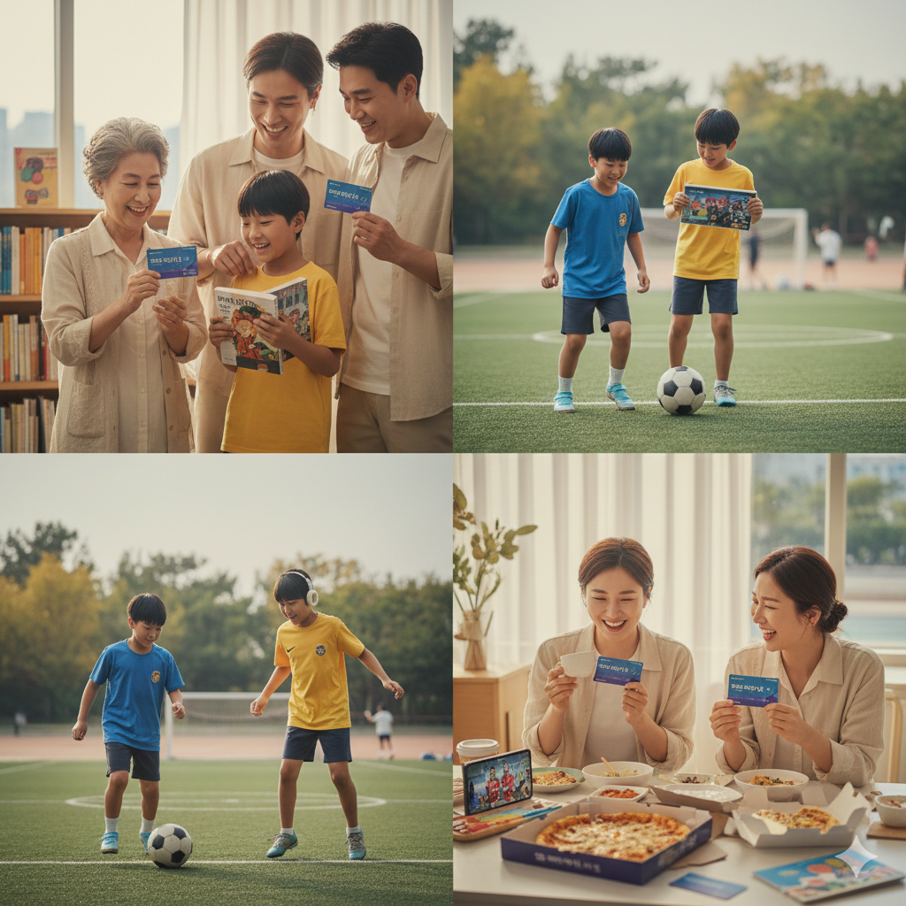 "2026년 문화누리카드 공식 홍보 포스터. 발급 기간, 지원 대상, 1인당 연간 15만원 지원 및 생애주기별 추가 지원 내용 포함"