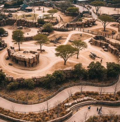 에버랜드 주토피아존 소개 및 주요 카페 위치 이미지