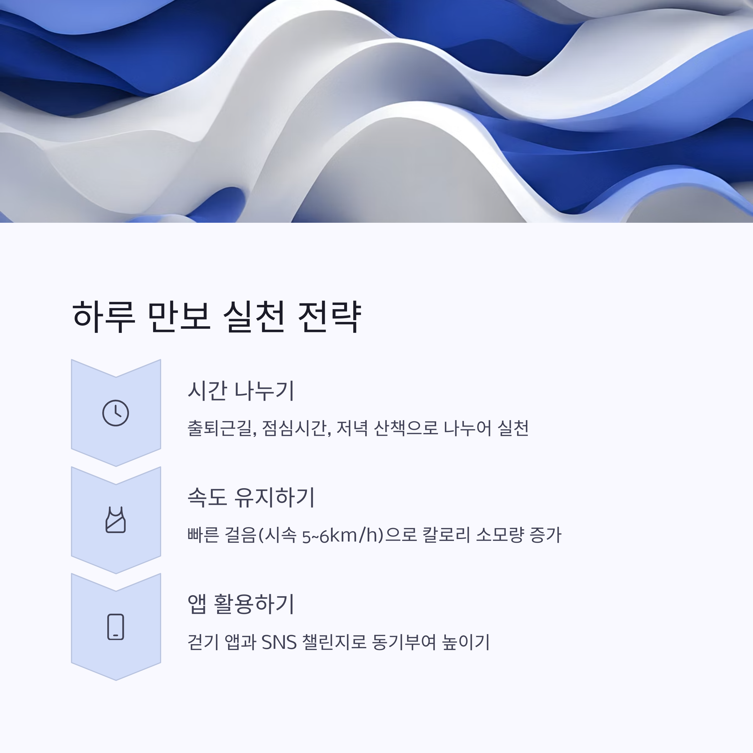 하루 만보 실천 전략