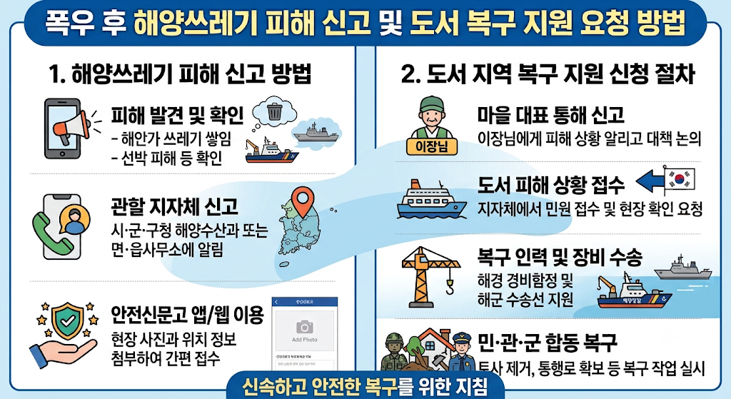폭우 피해 발생 시 지원 요청 방법