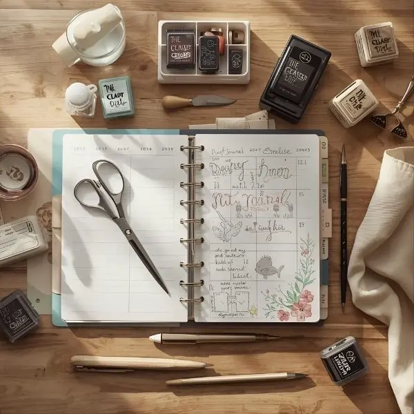 다꾸 도구 세팅 — 가위, 커터, 스탬프 활용법