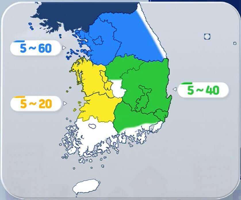 소나기 예상 강수량
