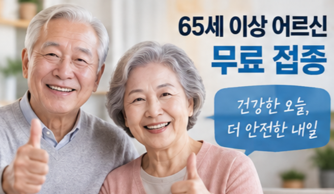 코로나 백신 무료 대상, 65세 이상부터