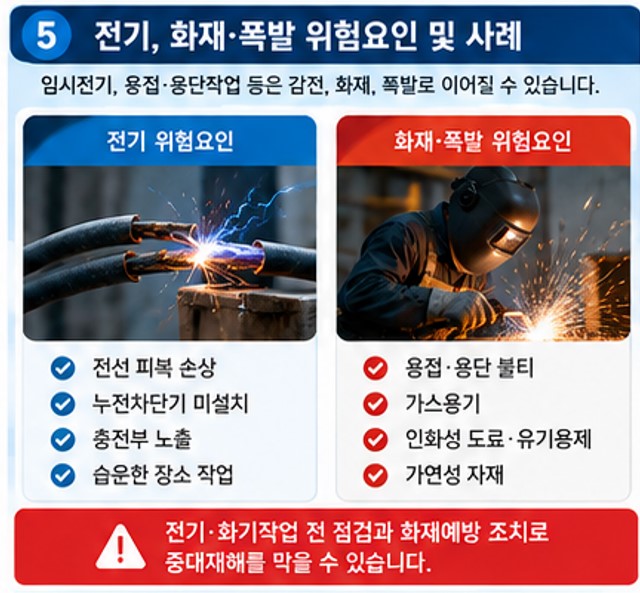 전기, 화재폭발