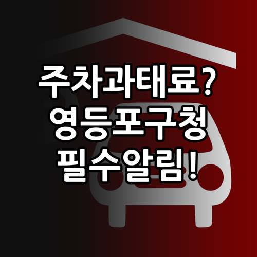 영등포구청 주정차 단속 알림 서비스 ..