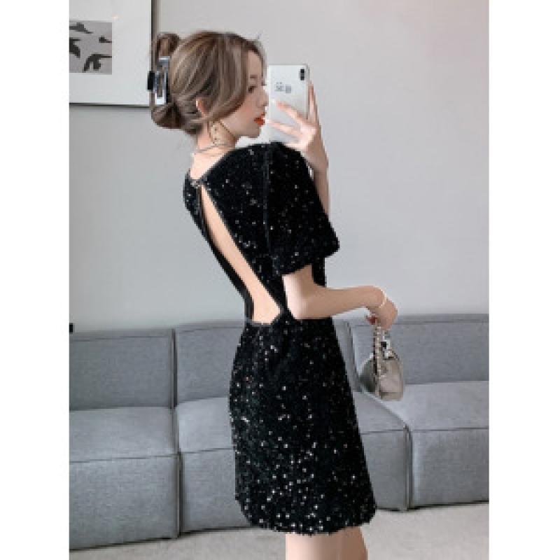 스팽글원피스 연말파티 드레스 반짝이 원피스 펑키 스커트