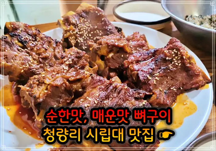 시립대 청량리 맛집 매운맛 뼈구이