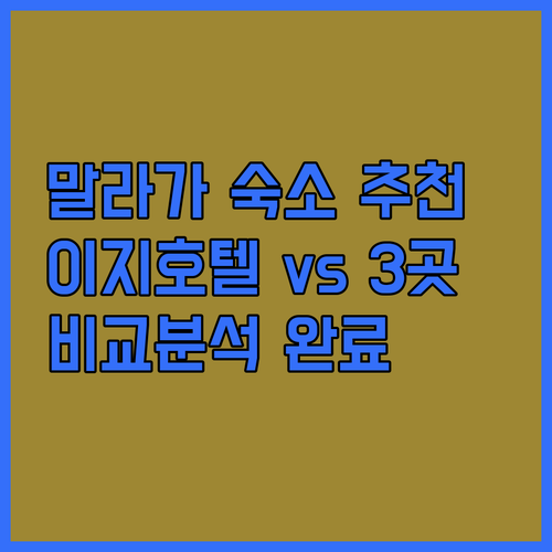 말라가 숙소 추천 4곳 이지호텔 리브