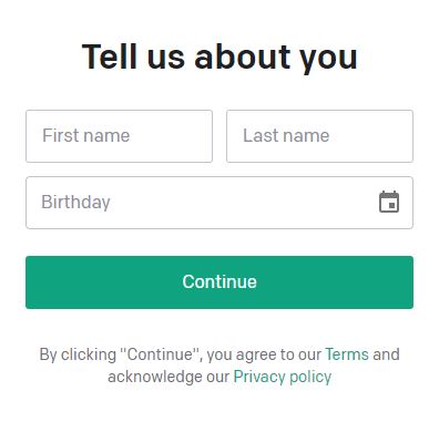 이름과 생년월일 입력하는 화면