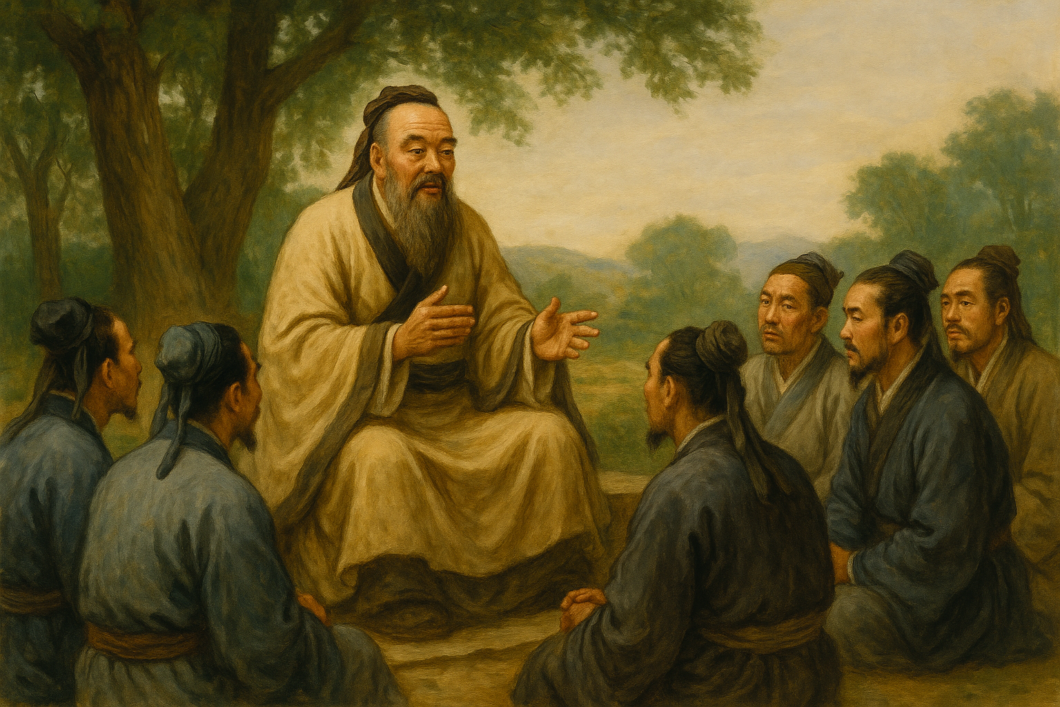 공자와 제자들 이미지