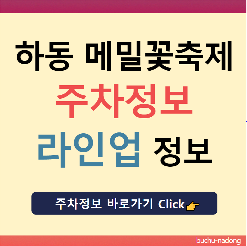 하동 북천 코스모스 메밀꽃축제 주차 정보 라인업 행사 내용 가는 길