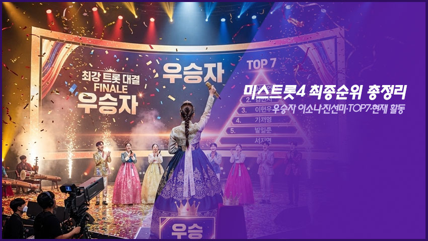 미스트롯4 최종순위 총정리|우승자 이소나·진선미·TOP7·현재 활동