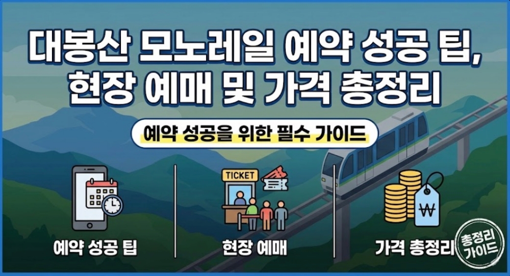 대봉산-모노레일-예약-성공-팁