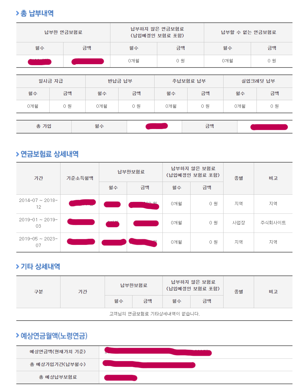 국민연금 납부액 조회