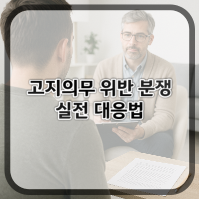 지의무 위반 분쟁 실전 대응법