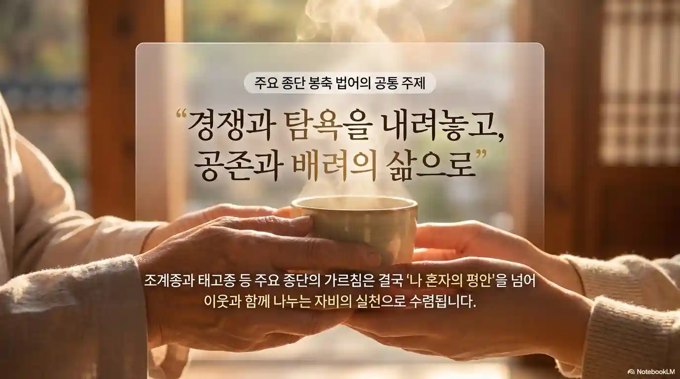 2026년 주요 ㄷ종단 봉축 법어 주제
