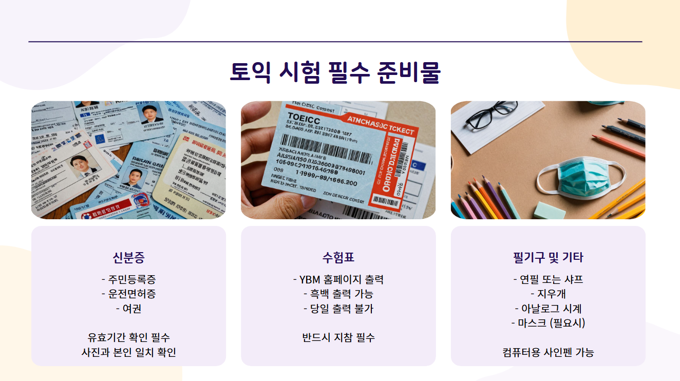 토익시험 준비물 총정리 🚀 완벽 대비 체크리스트!