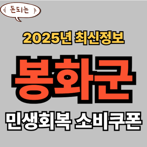 봉화군 민생회복 소비쿠폰 신청 완벽 가이드