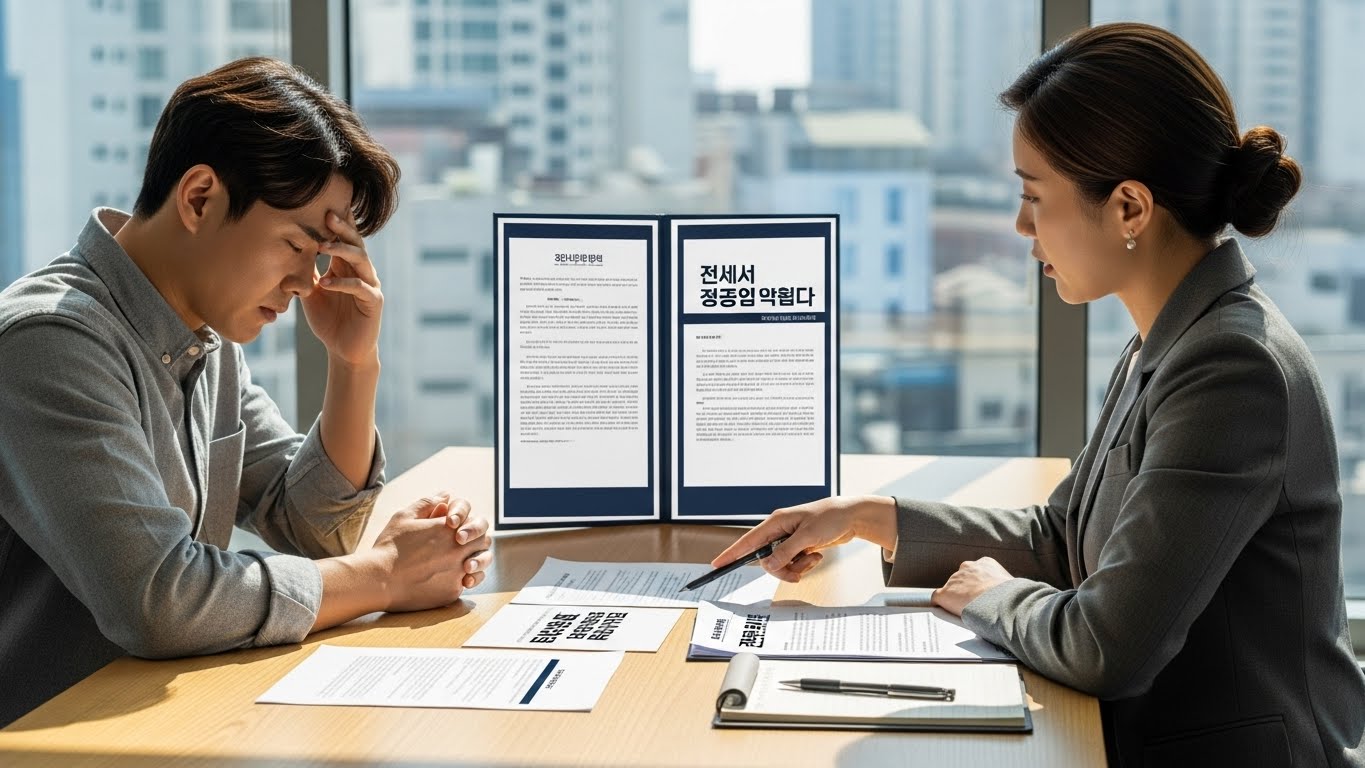 깡통전세 피해자가 법률 전문가에게 상담받는 모습