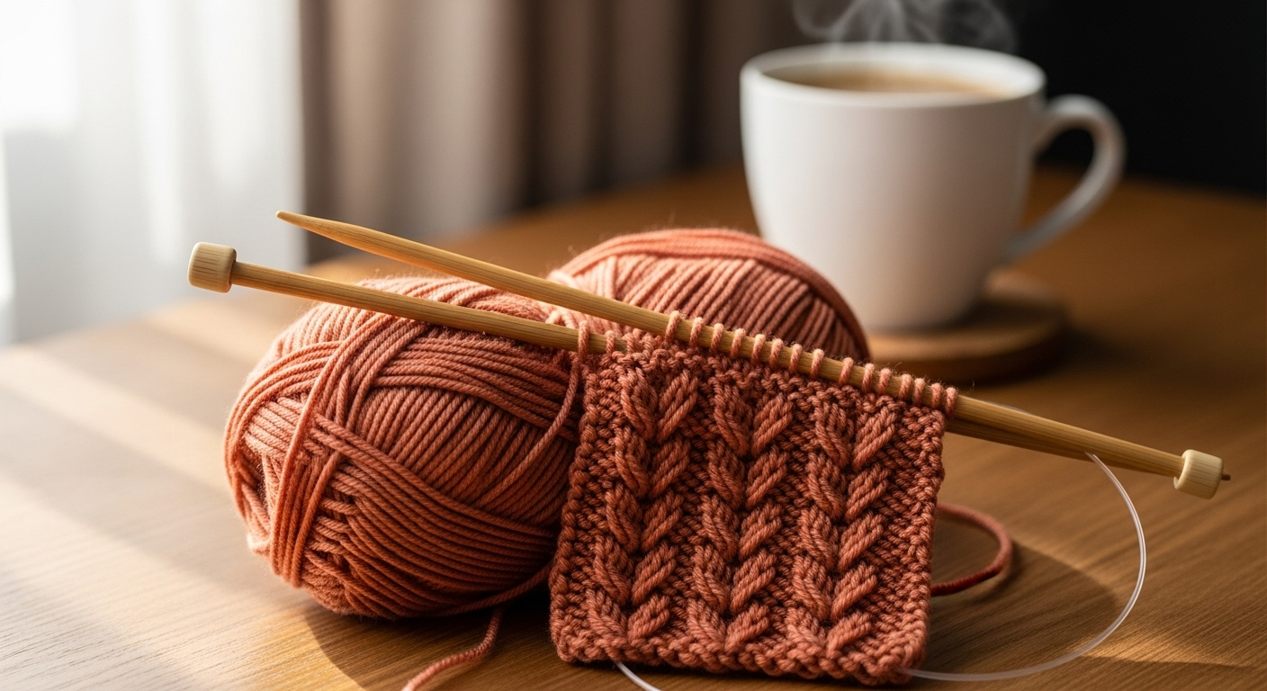 뜨개질 취미 사진