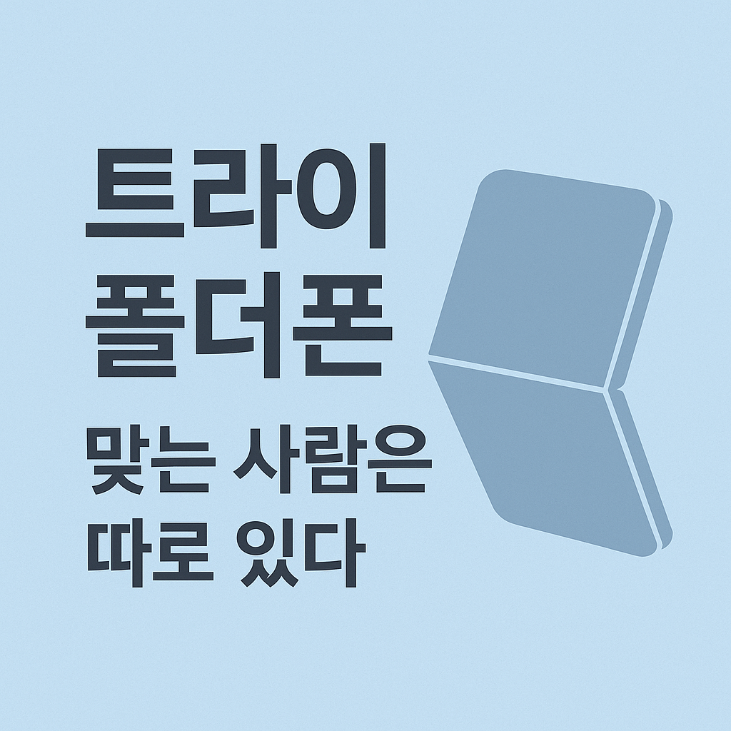 트라이 폴더폰 추천 대상 정리 대표 이미지 – 맞는 사람과 불편한 사람 비교