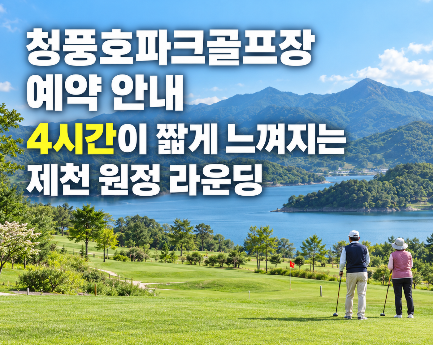 청풍호파크골프장 예약 안내, 4시간이 짧게 느껴지는 제천 원정 라운딩