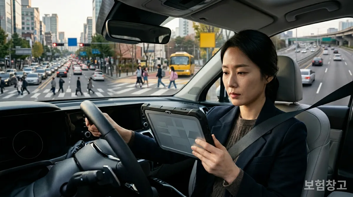 운전자 보험 가입 전 따져봐야 할 질문들을 생각하는 한국인 운전자