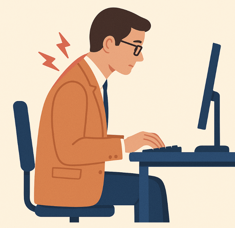 컴퓨터 개발자 거북목 증상 완화 전략 관련 이미지