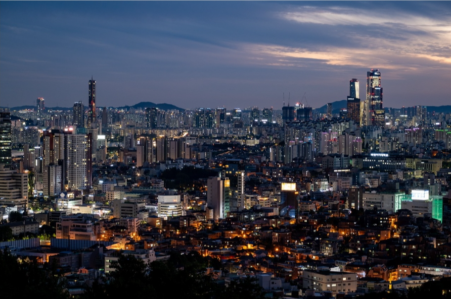 발전된 도시 사진