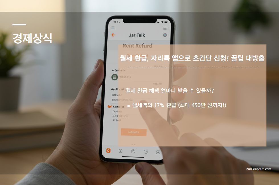 2025년 월세 환급, 자리톡 앱으로 초간단 신청! 꿀팁 대방출