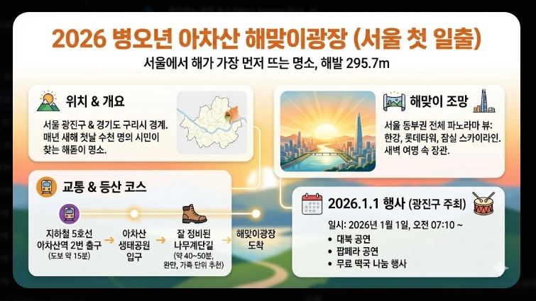 서울 근교 해돋이 명소 2026 완벽가이드, 동해 안 가도 명당은 가깝다