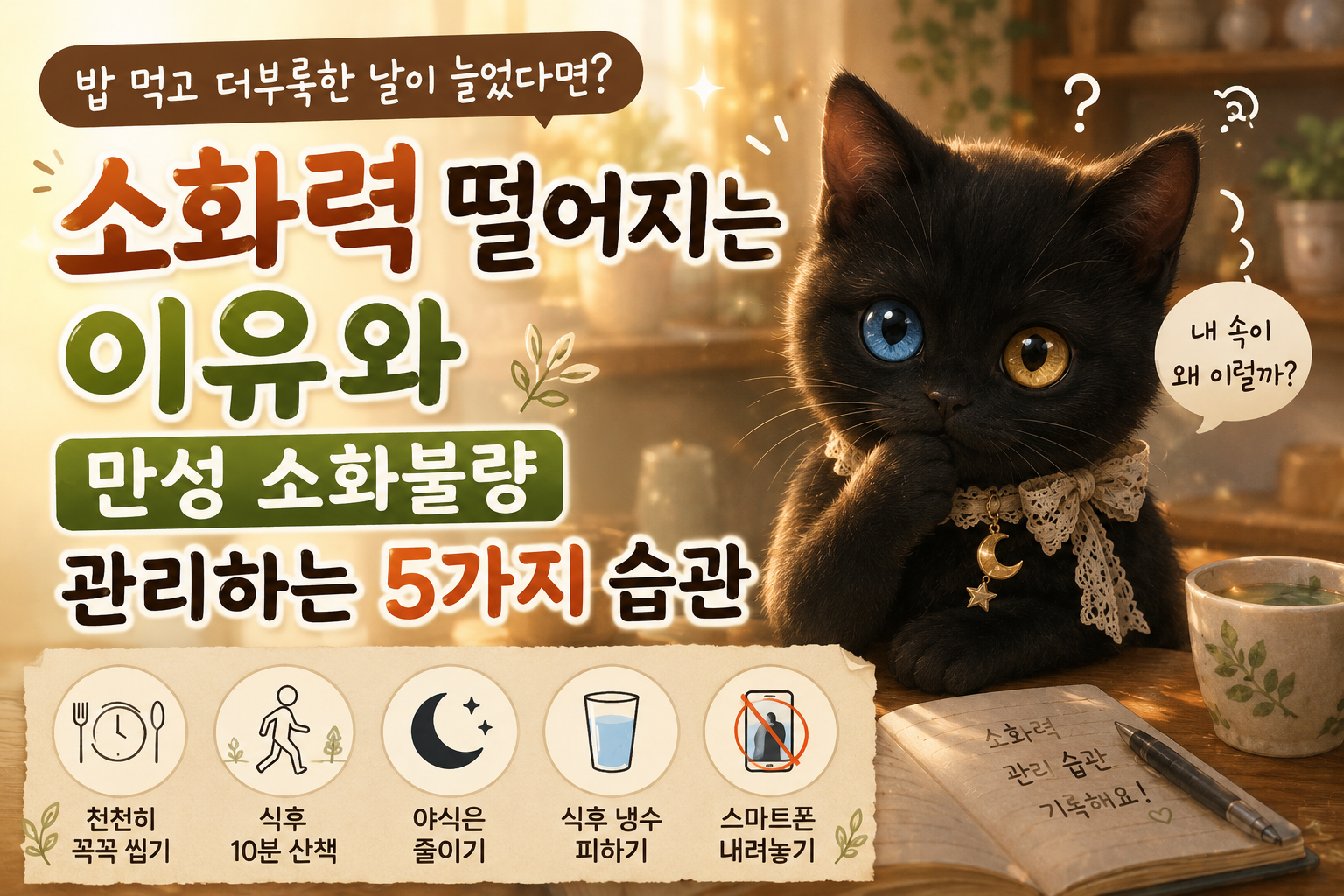 밥 먹고 더부룩한 날이 늘었다면? 소화력 떨어지는 이유와 만성 소화불량 고치는 5가지 습관