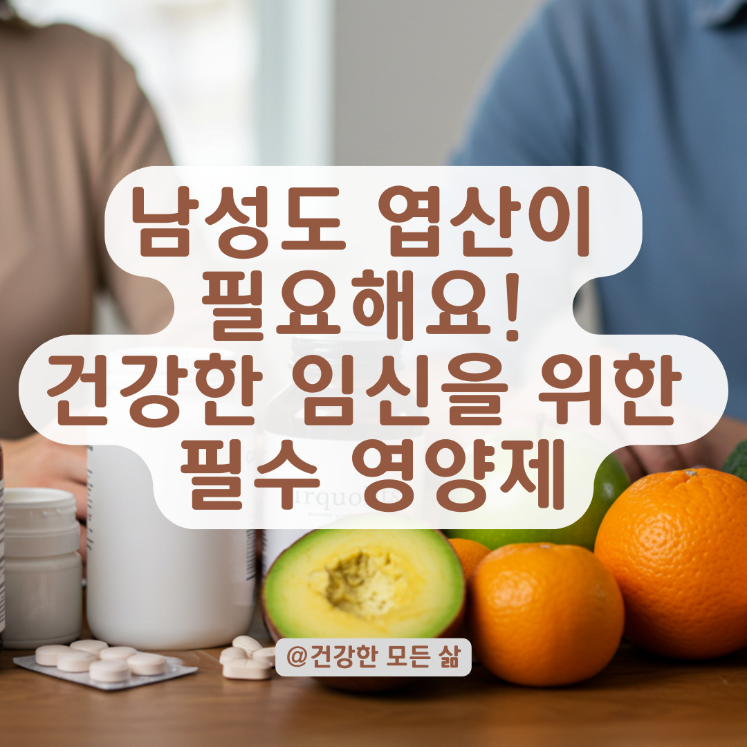 남성도 엽산 먹어야 하나요? 임신 계획 시 남녀 복용 효과 비교 정리.