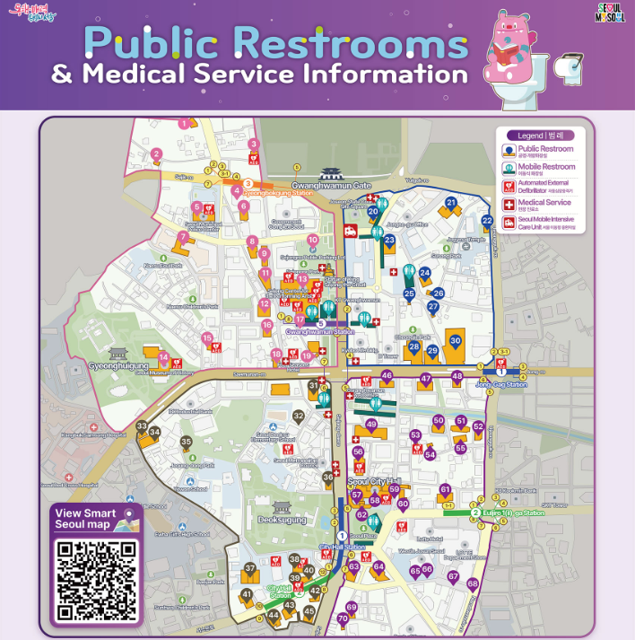 Information on convenience facilities such as open toilets and on-site clinics