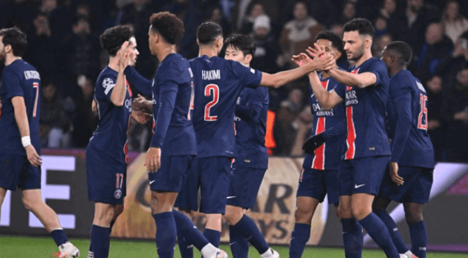 PSG 파리생제르맹 16강 대승 10:0