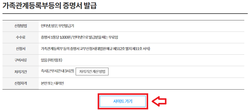 가족관계증명서 인터넷발급