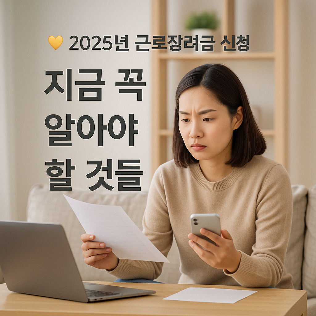 2025년 근로 장려금 신청 꼭 알아야 할 것들