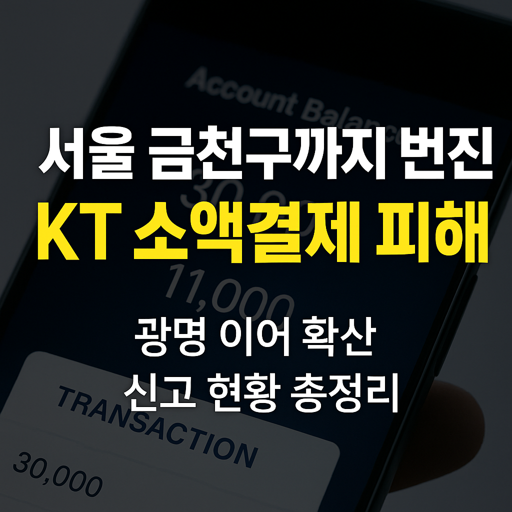 서울 금천구까지 번진 KT 소액결제 피해, 광명 이어 확산&hellip;신고 현황과 수사 동향 총정리