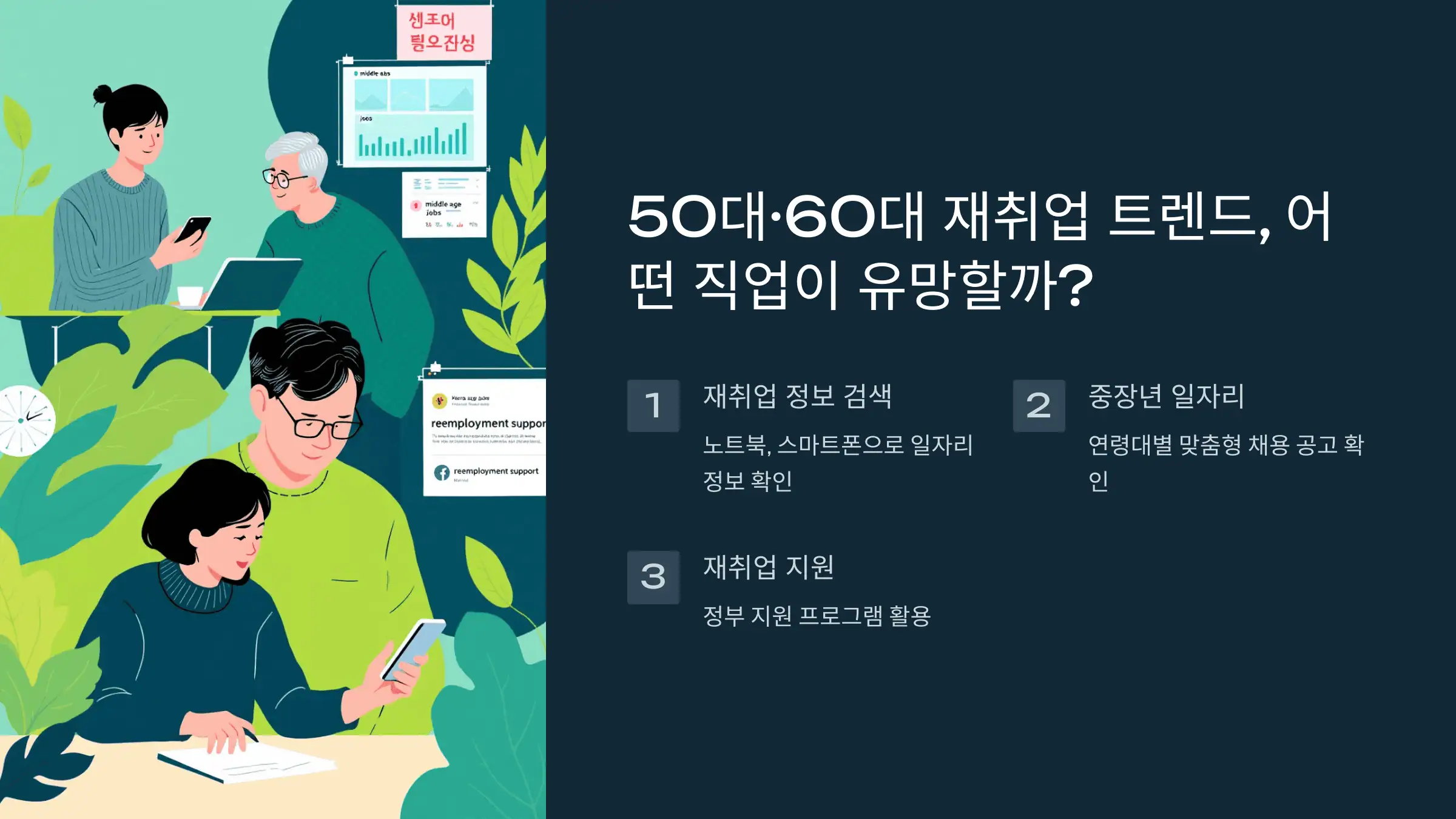 50대·60대 재취업 트렌드 – 어떤 직업이 유망할까?