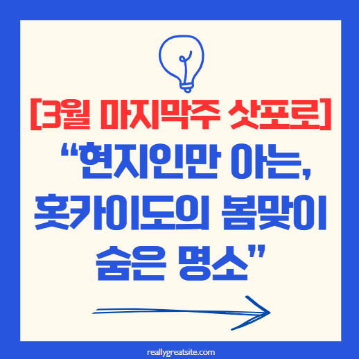 3월 일본 샷포르 관련 타이틀 이미지